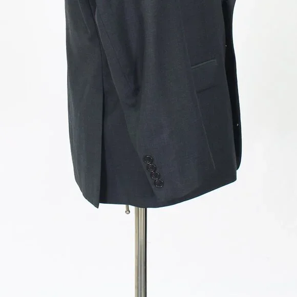 Ralph Lauren 42S Gray Blazer Sport Coat Jacket 2-Button Solid Y136